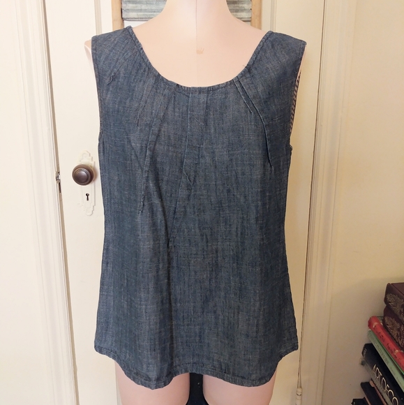 Lundstrom Tops - Denim Top Lundstrum Sleeveless Summer Smock Top 10